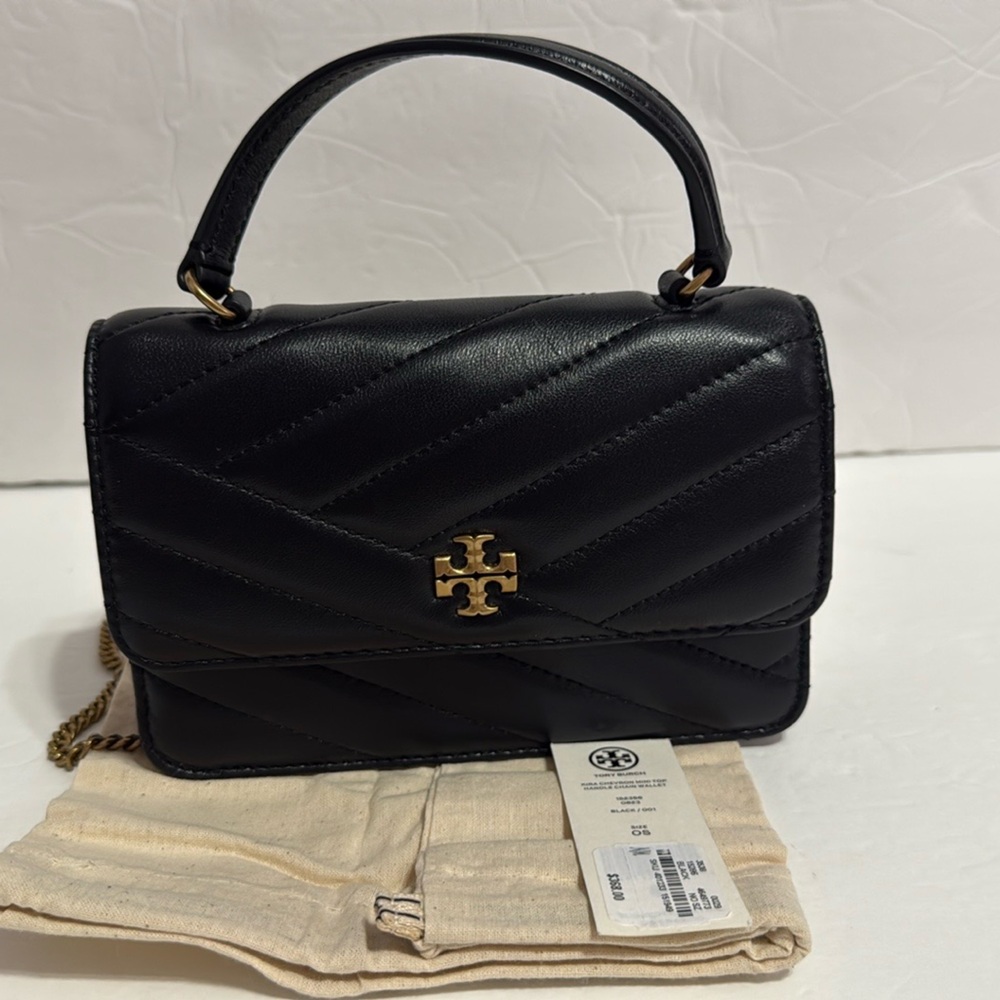NWT!!Tory Burch Mini Kira Top-Handle Chain Wallet Crossbody